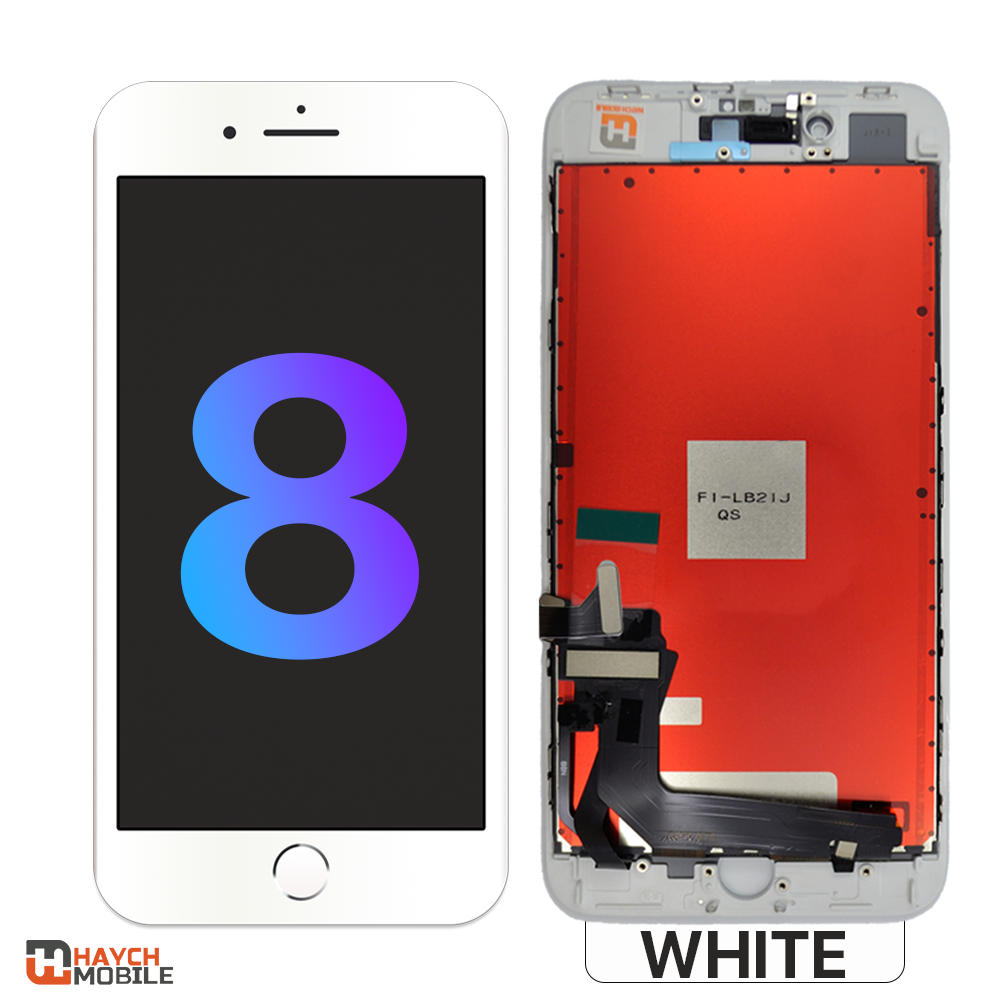 iPhone 8 Compatible LCD Display Touch Screen - [White]