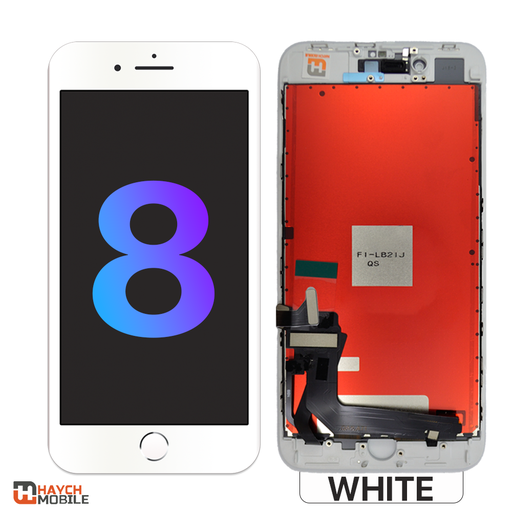 iPhone 8 Compatible LCD Display Touch Screen - [White]