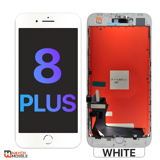 Phone 8 Plus Compatible LCD Display Touch Screen - [White]